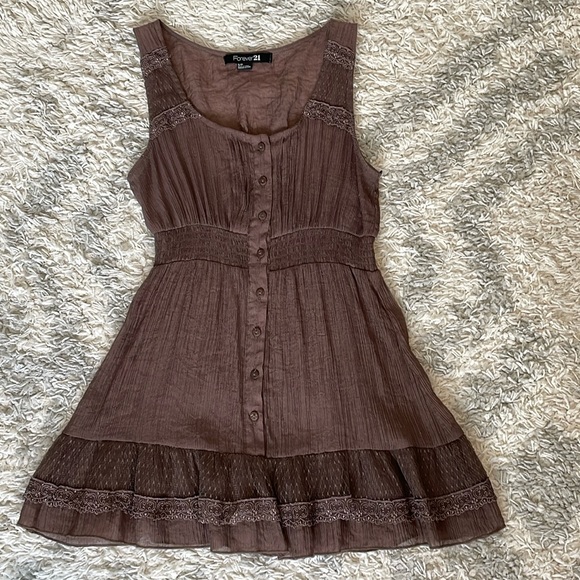 Forever 21 sheer shirt with lace details - Picture 1 of 5